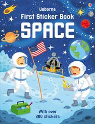 Книга з наклейками First Sticker Book Space-УЦІНКА