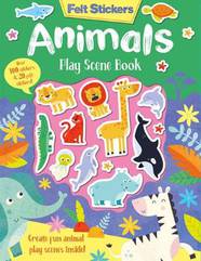 Книга с наклейками Felt Stickers: Animals Play Scene Book