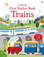 Книга с наклейками First Sticker Book Trains